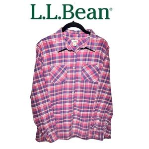 L.L. Bean 100% Cotton Women’s Flannel sz M